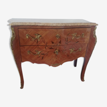 Commode Louis XV marqueterie