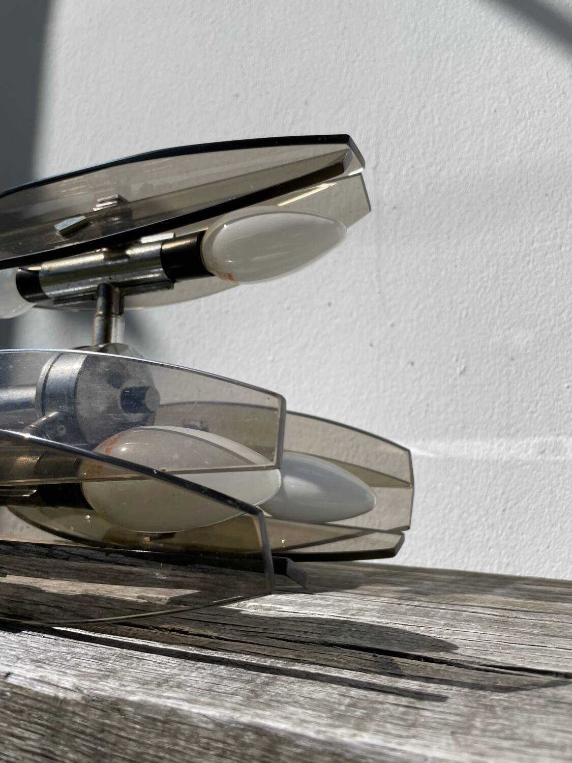 Italian smoked glass chandelier 1970 Veca