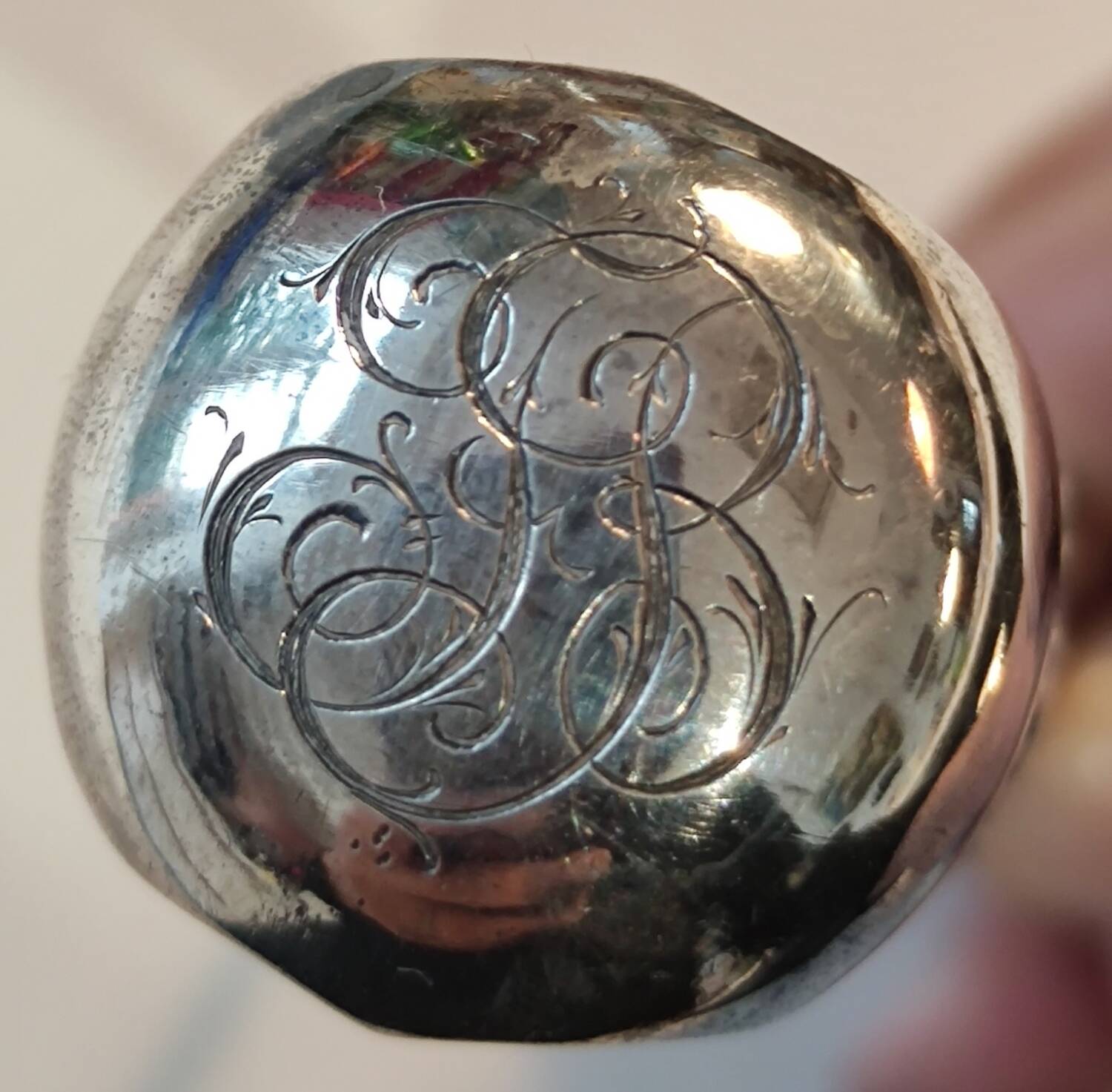 Monogram/Silver Sugar Tongs Minerva Hallmark