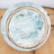 Blue glazed stoneware lamp foot signed 60s or 70s