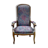 Fauteuil Voltaire des années 1930 en noyer