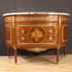 Commode demi-lune avec dessus en marbre du XXème siècle