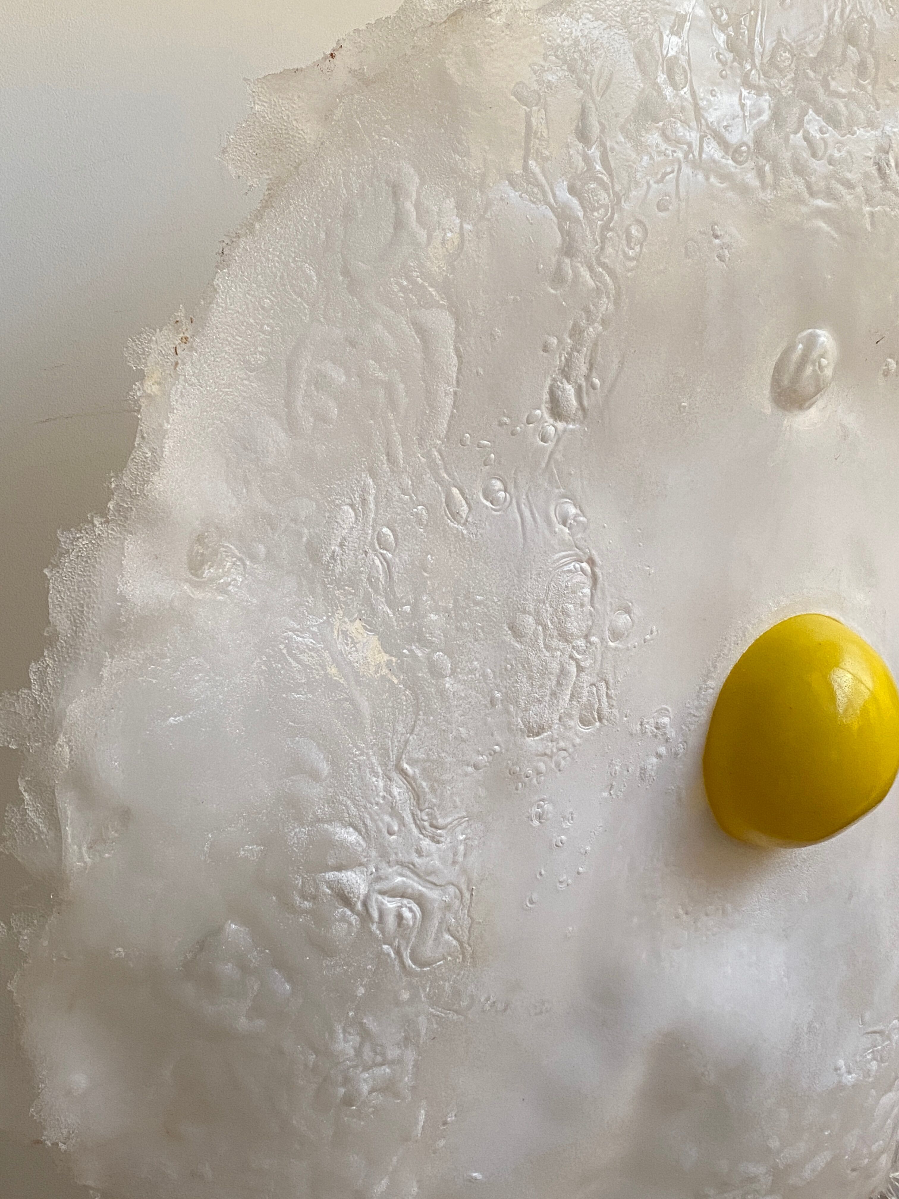 "Egg" lamp signed by artist Michel Froment