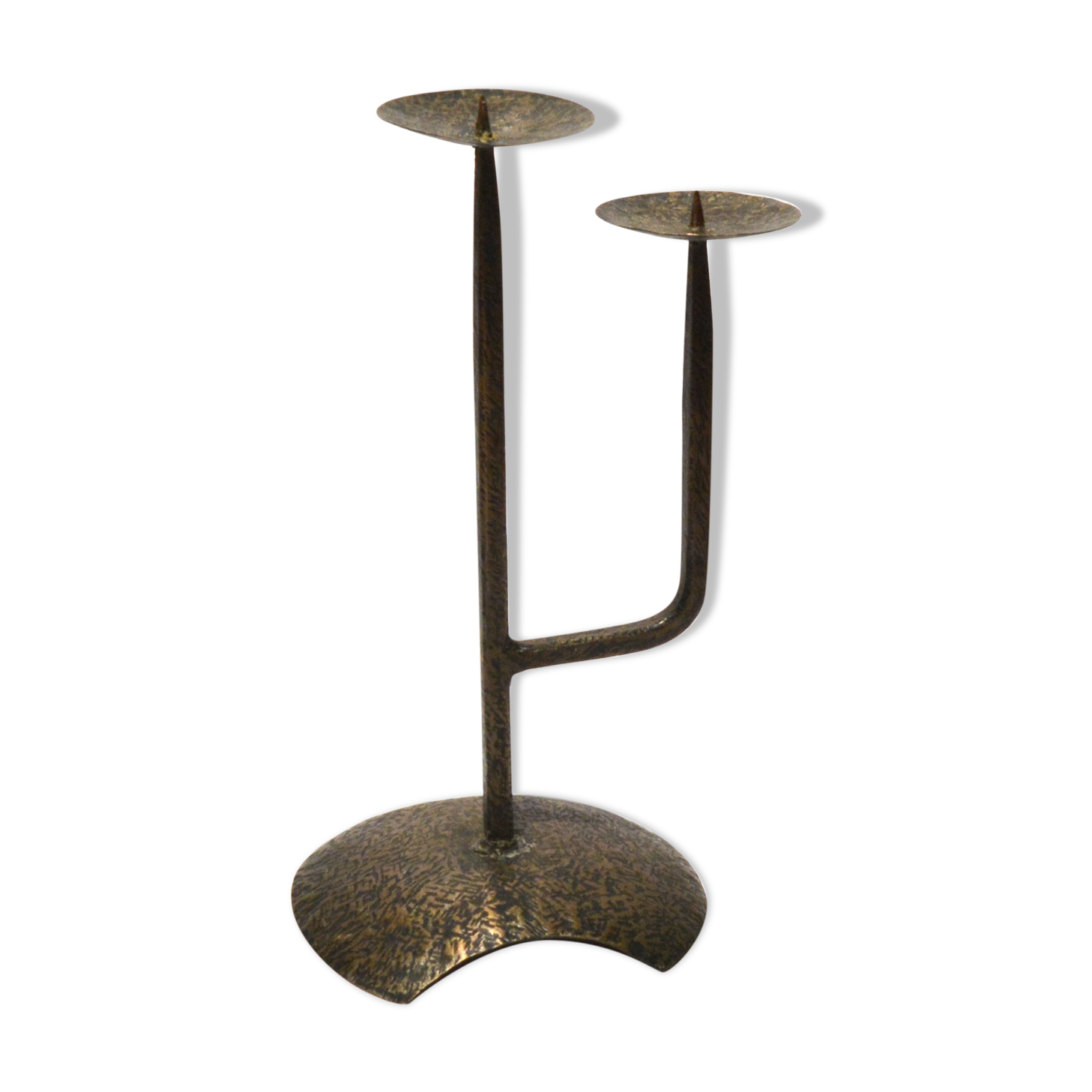 Brutalist style candlestick, czechoslovakia, 1960s