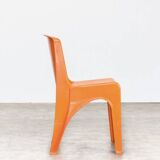 Chaise Gilac en plastique orange