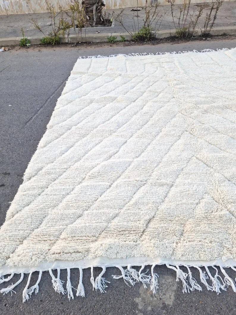 New Large Moroccan Handwoven Wool Rug