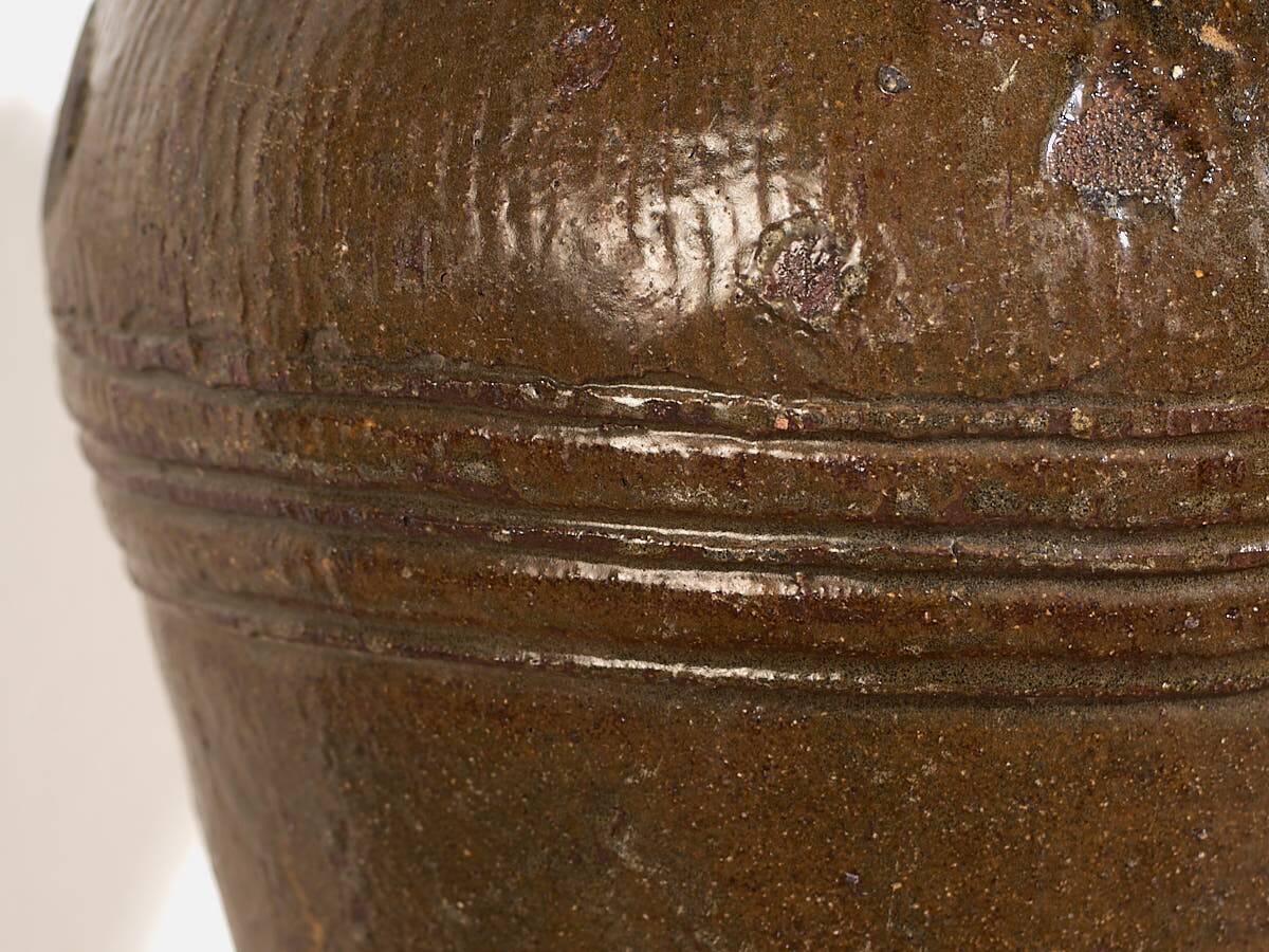 Small antique oriental glazed ceramic vase (c.1900)