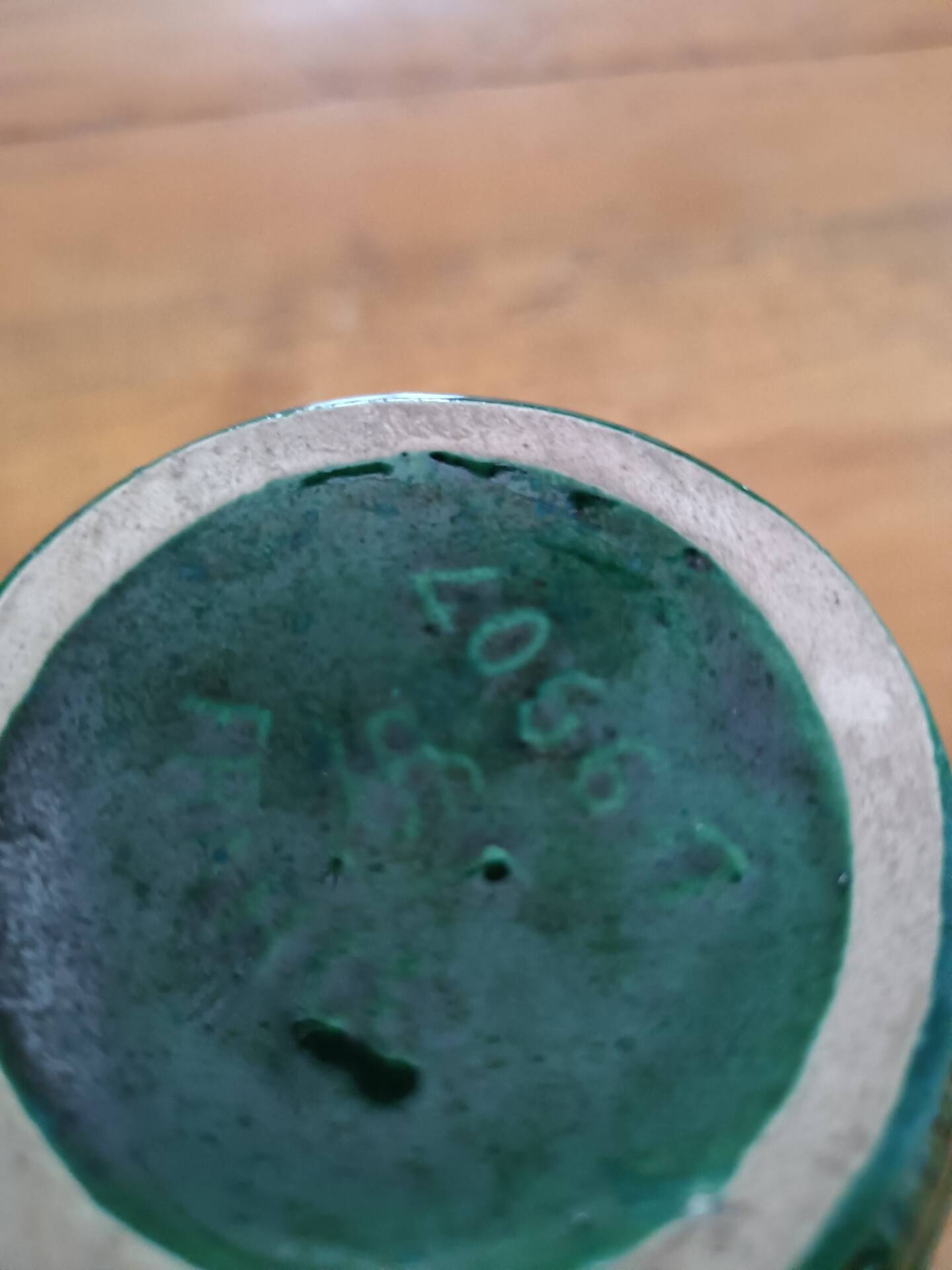 Small dark green Art Deco Saint Clément jug