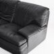 Black leather two-seater sofa. Roche Bobois edition. France, 1980s.