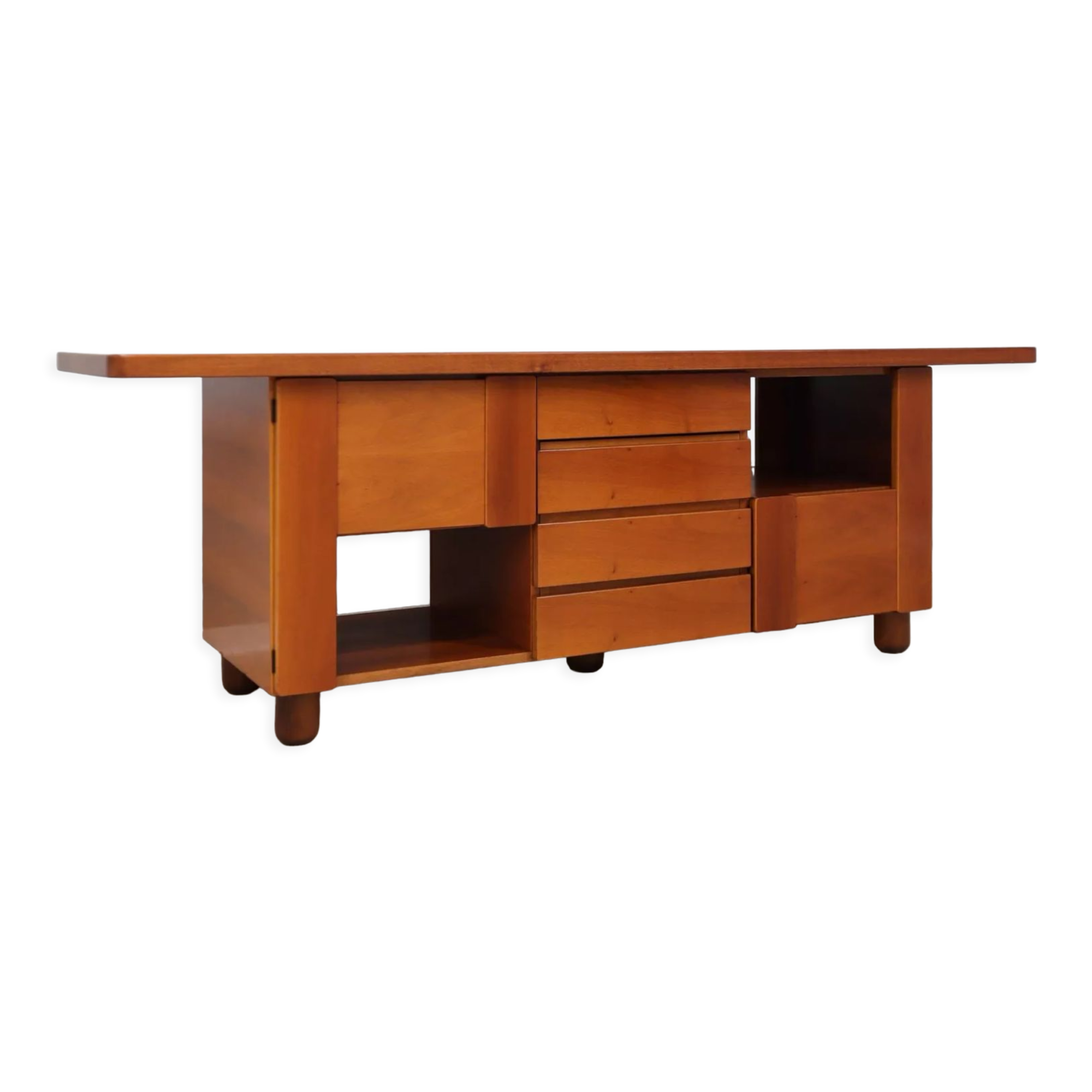 Vintage walnut sideboard Mobil Girgi 1970s