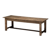 Table de salle à manger rustique de ferme, France, XIXe siècle
