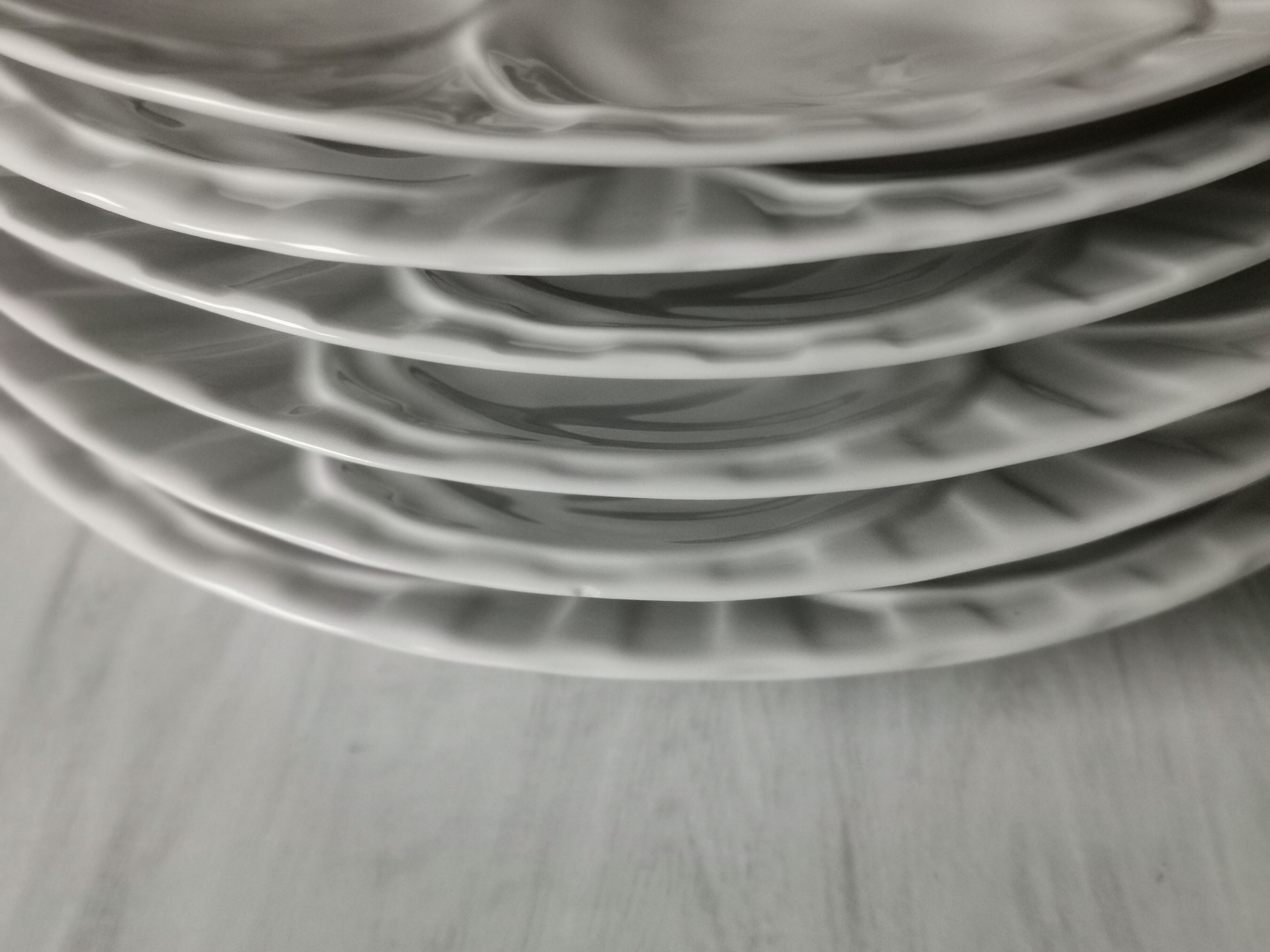 Ensemble de 6 assiettes Pillivuyt porcelaine blanche