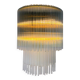 2-tier Venini tubular wall sconce, hand-blown Murano glass, Italy, 1970s