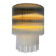 2-tier Venini tubular wall sconce, hand-blown Murano glass, Italy, 1970s