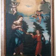 Old oil painting on canvas, 18th century