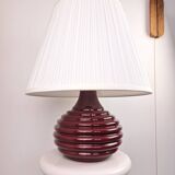 Ceramic burgundy red lamp base