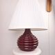 Ceramic burgundy red lamp base