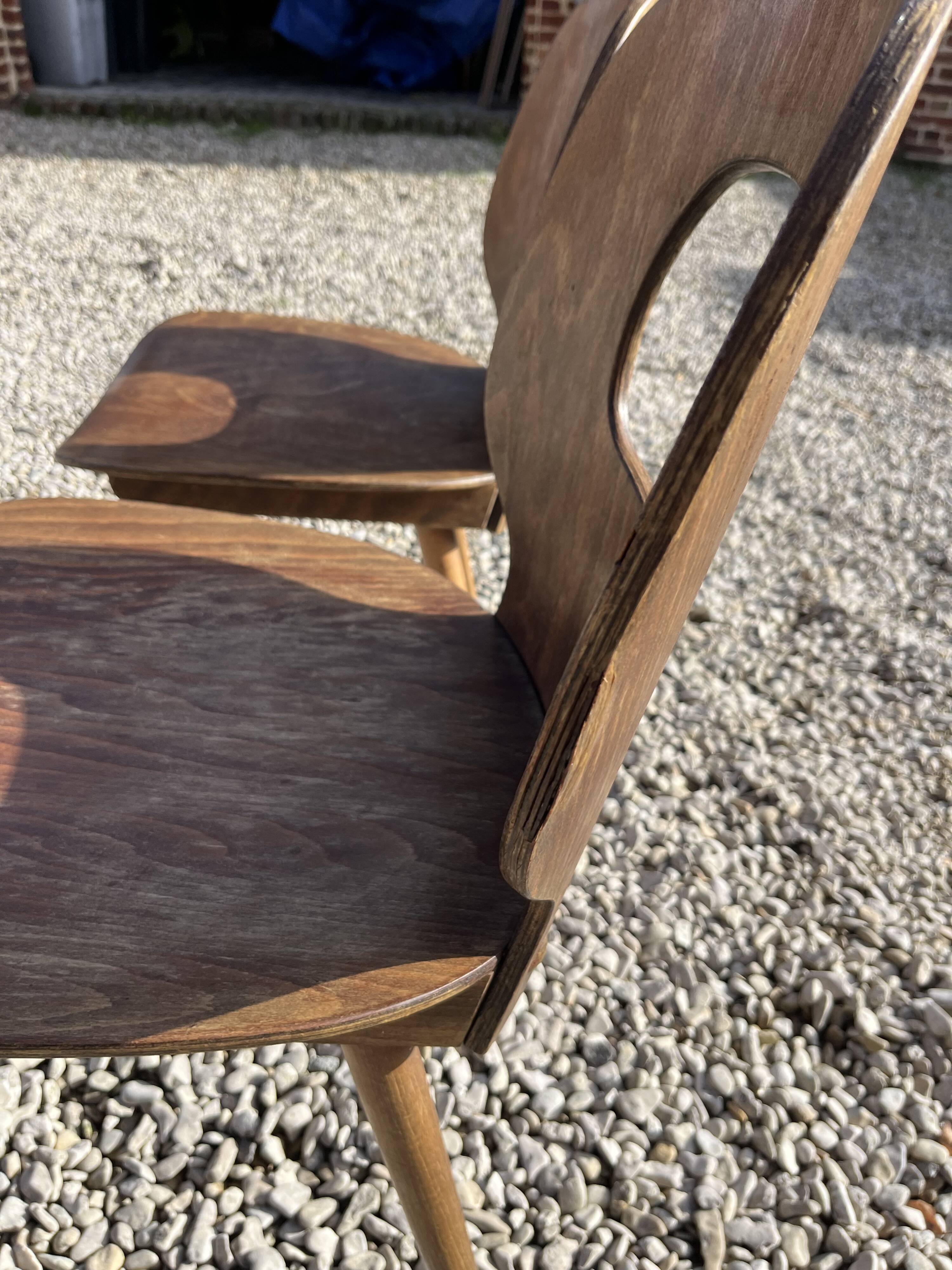 Pair of Baumann Fourmi chairs