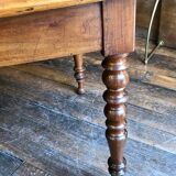 Farm table with turned legs