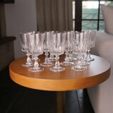 11 wine glasses, "Louvre" model, Cristal d'Arques