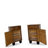 Tables de chevet italiennes élégantes de style art déco des années 1940/1950.