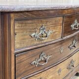 Regency period chest of drawers in amaranth and marble top - 18th century