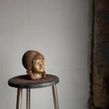 Stoneware head of a girl sculpture | Netherlands | 1970s