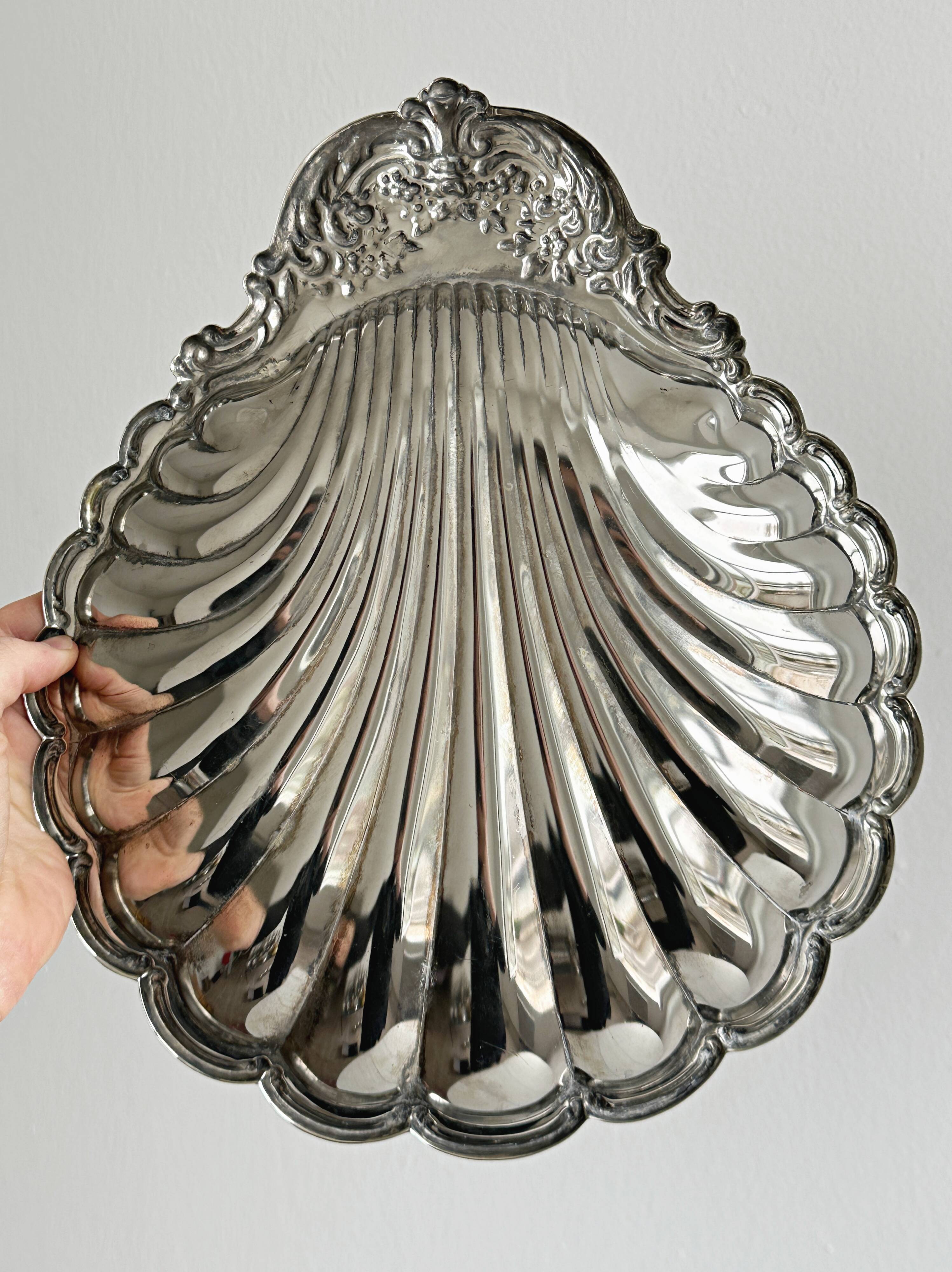 Large metal shell bowl