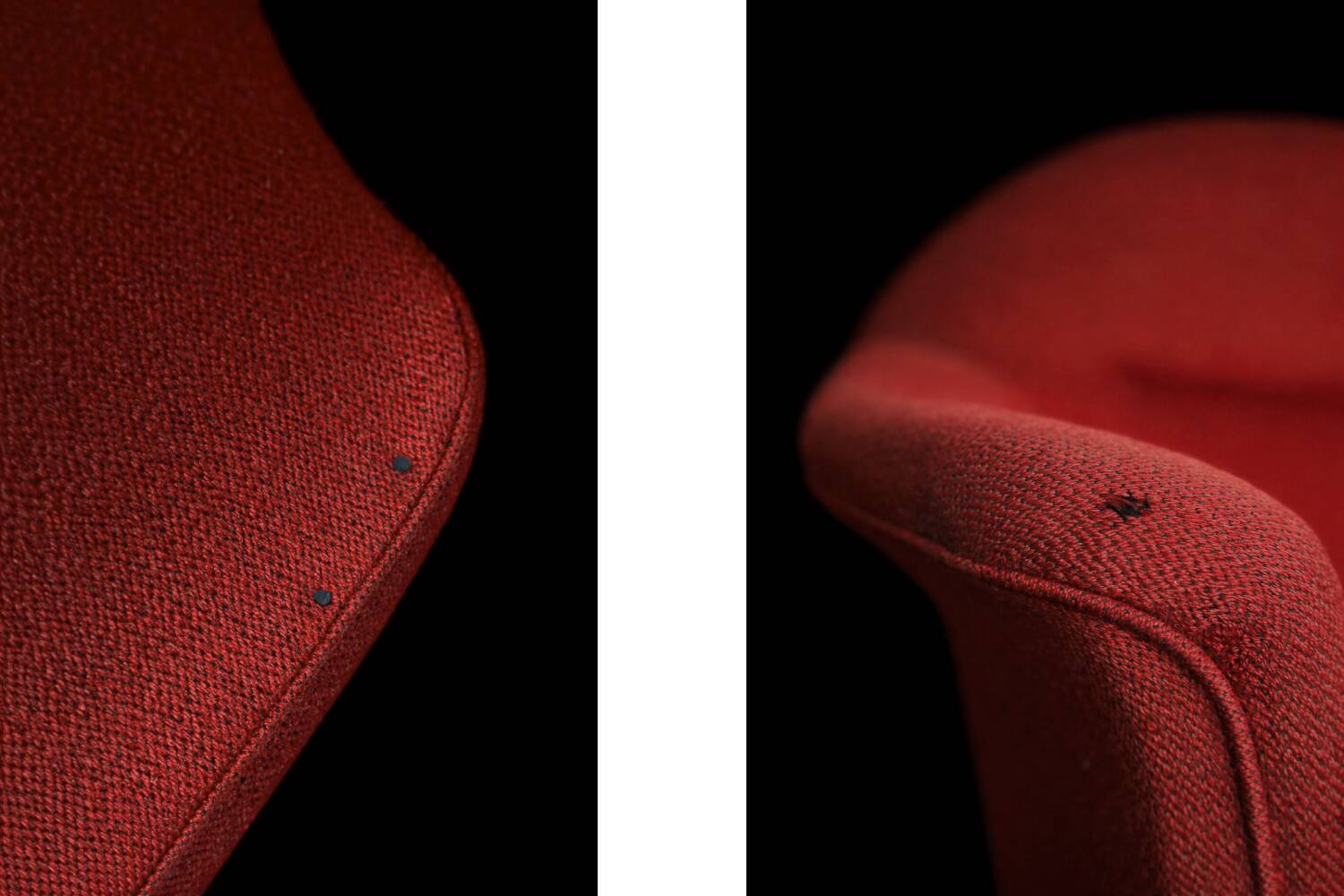 Vintage Mid-Century Scandinavian Modern 3-Seater Red Sofa