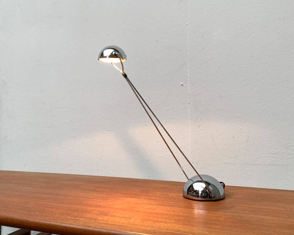 Lampe de table Meridiana Postmoderne italienne vintage en chrome par Paolo Francesco Piva pour Stefano Cevoli, années 1980
