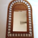 Vintage bamboo mirror 35x55cm