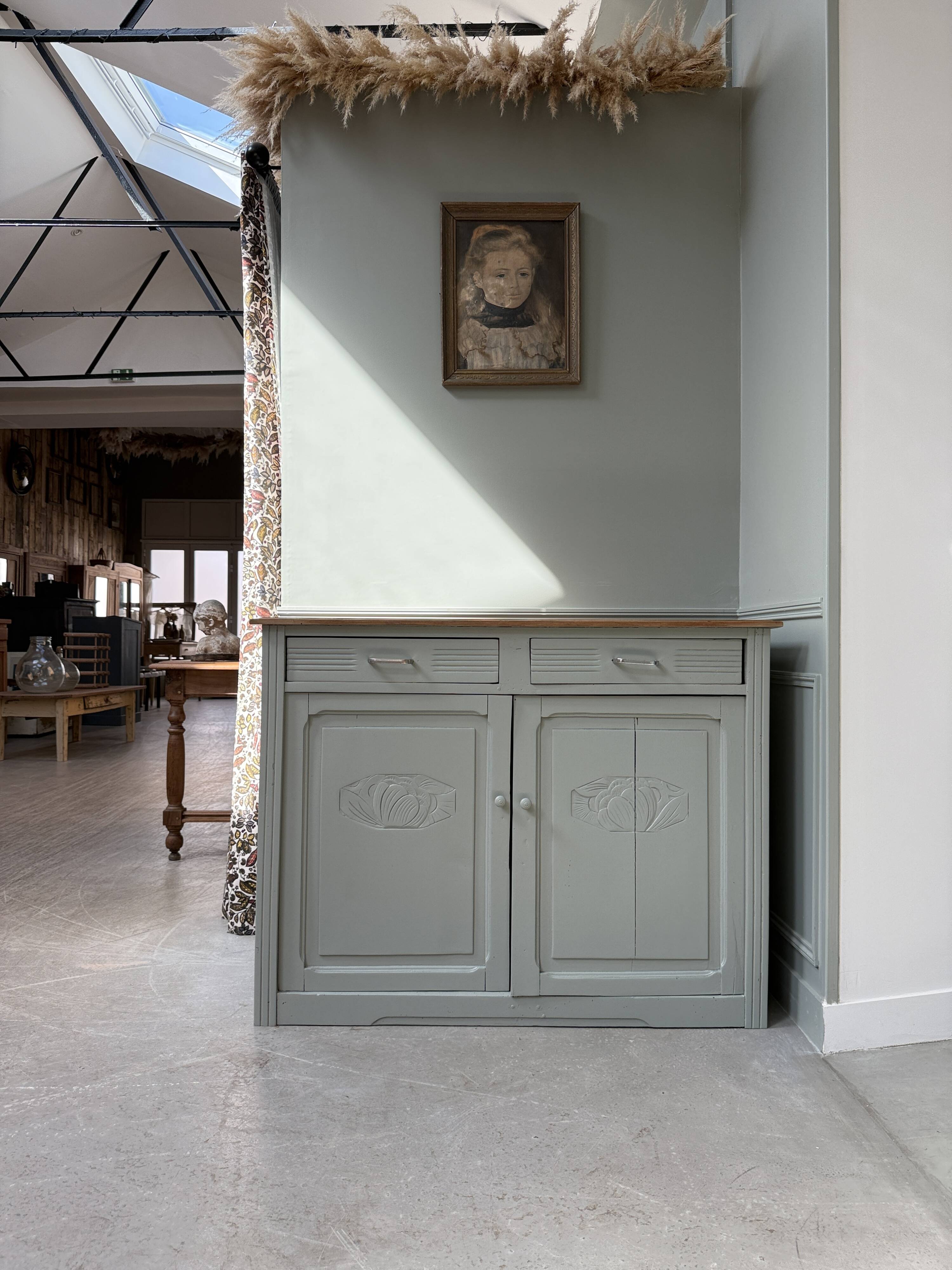Art Deco green sideboard