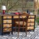 Vintage pine desk, restored