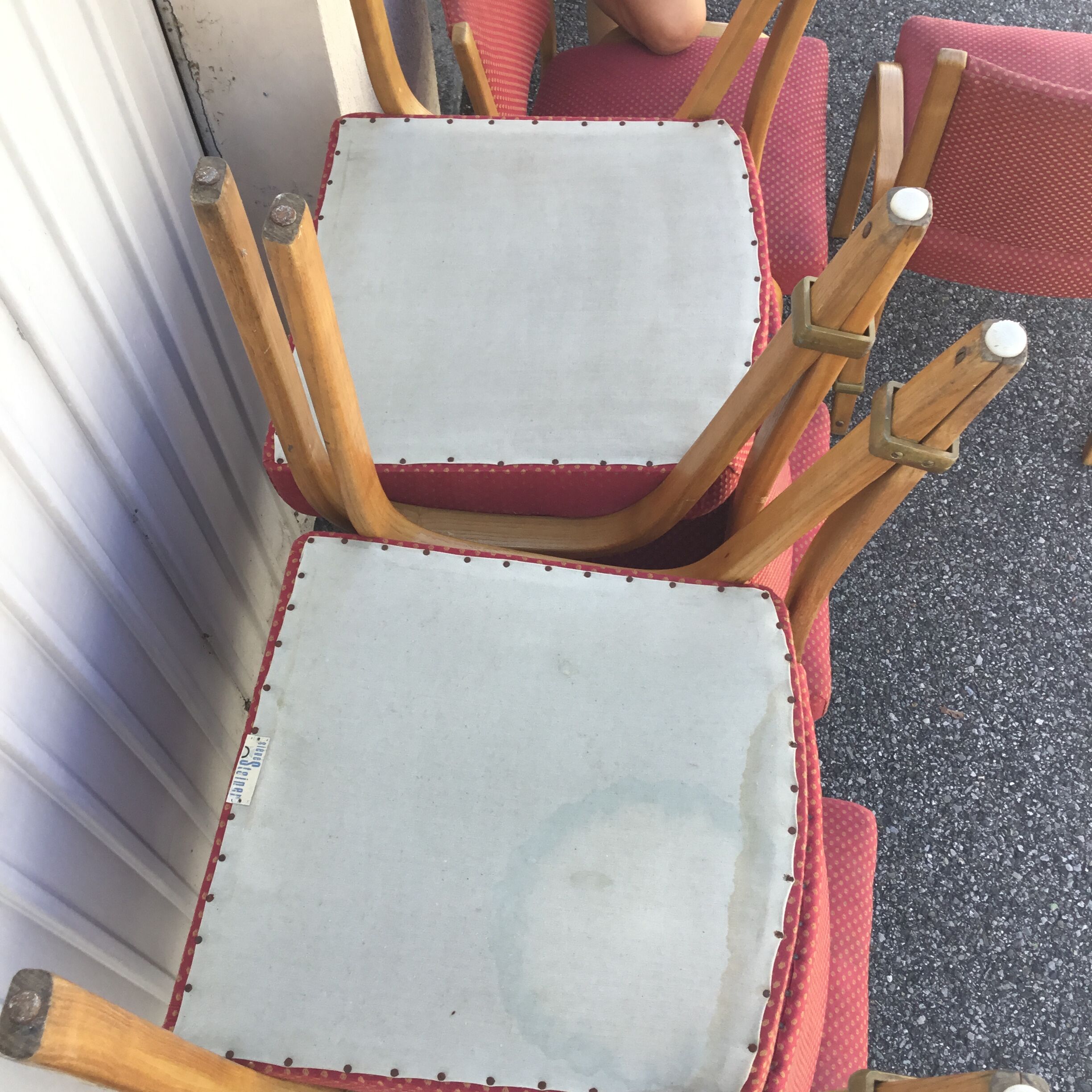 Series of 6 bow wood steiner chairs