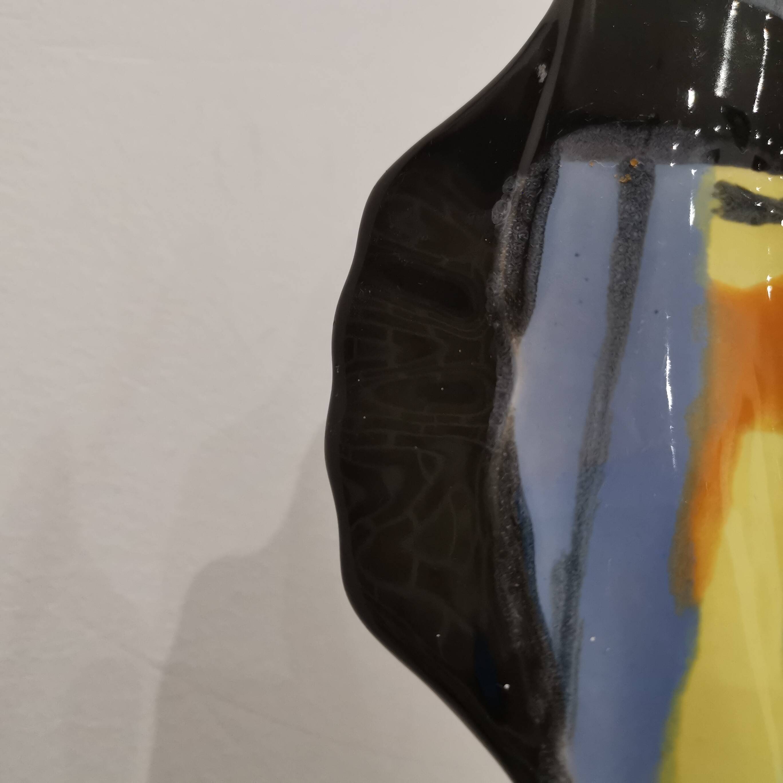 Rectangular art deco dish Longwy Pigalle 1960