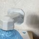 Ceramic wall lamp with a swan neck and blue glass globe Clichy