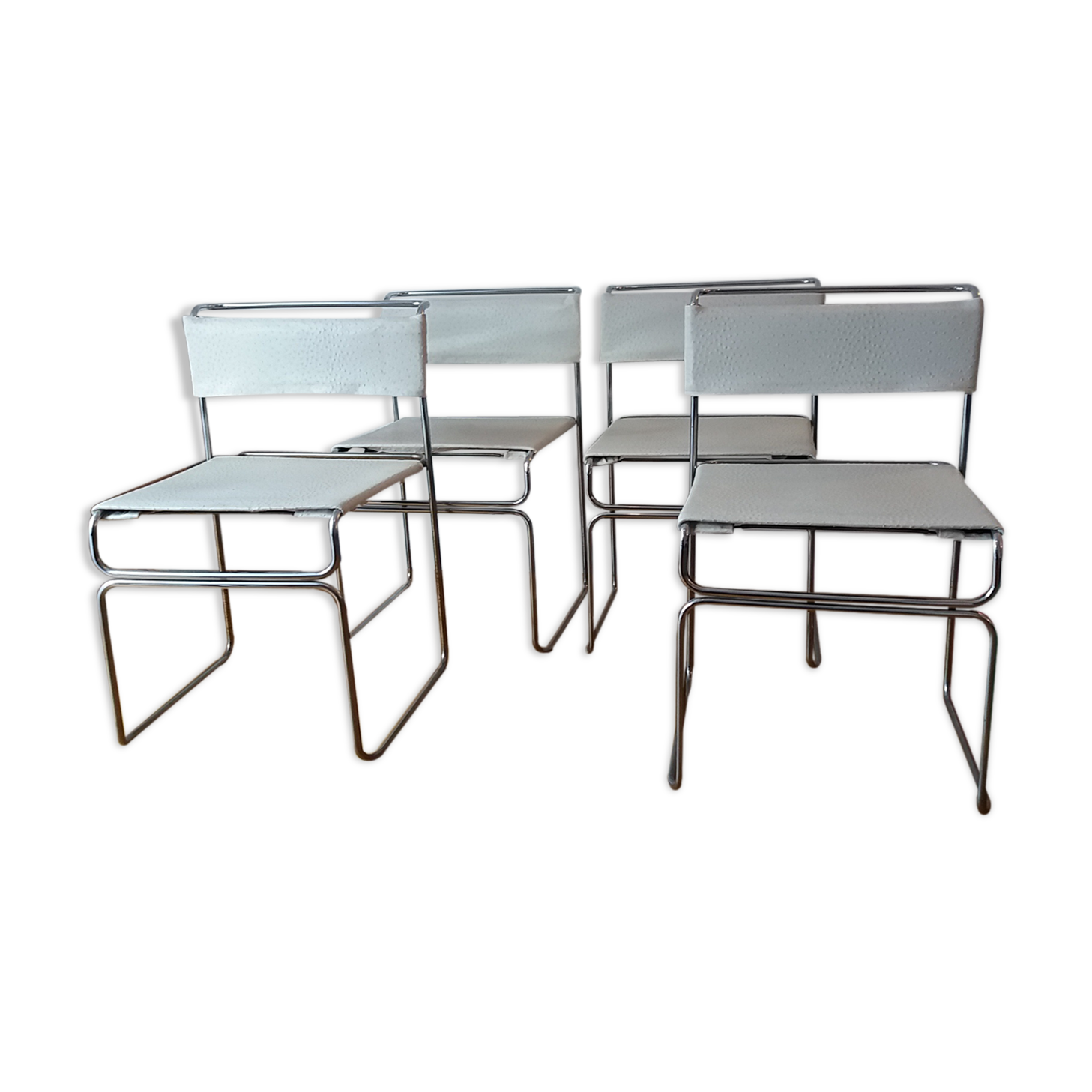 4 chairs luge stackable 60s