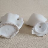 2 small bridal vases