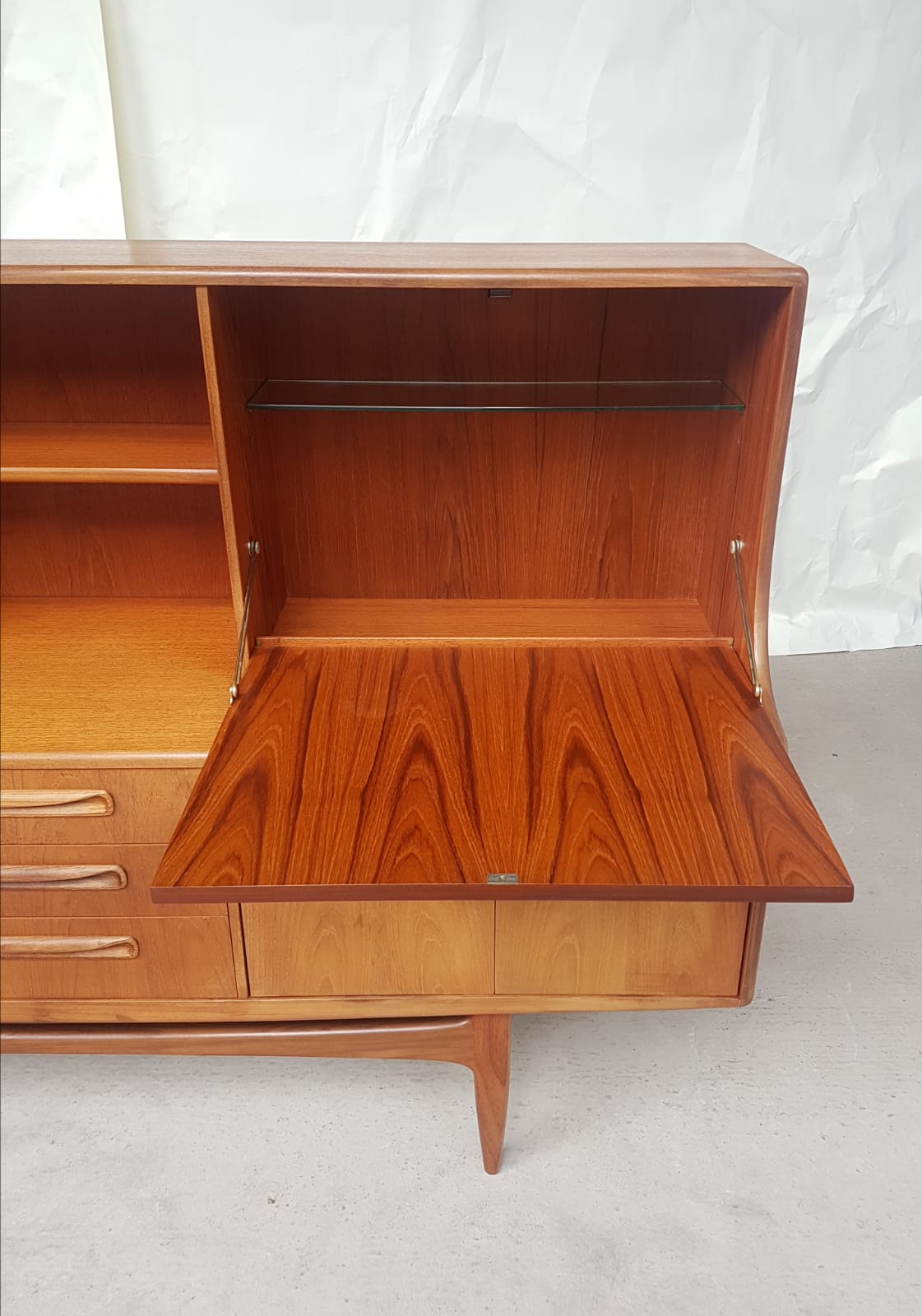 Vtg Mid Century G Plan Fresco Teak Highboard Sideboard Danish Design Retro 60s
