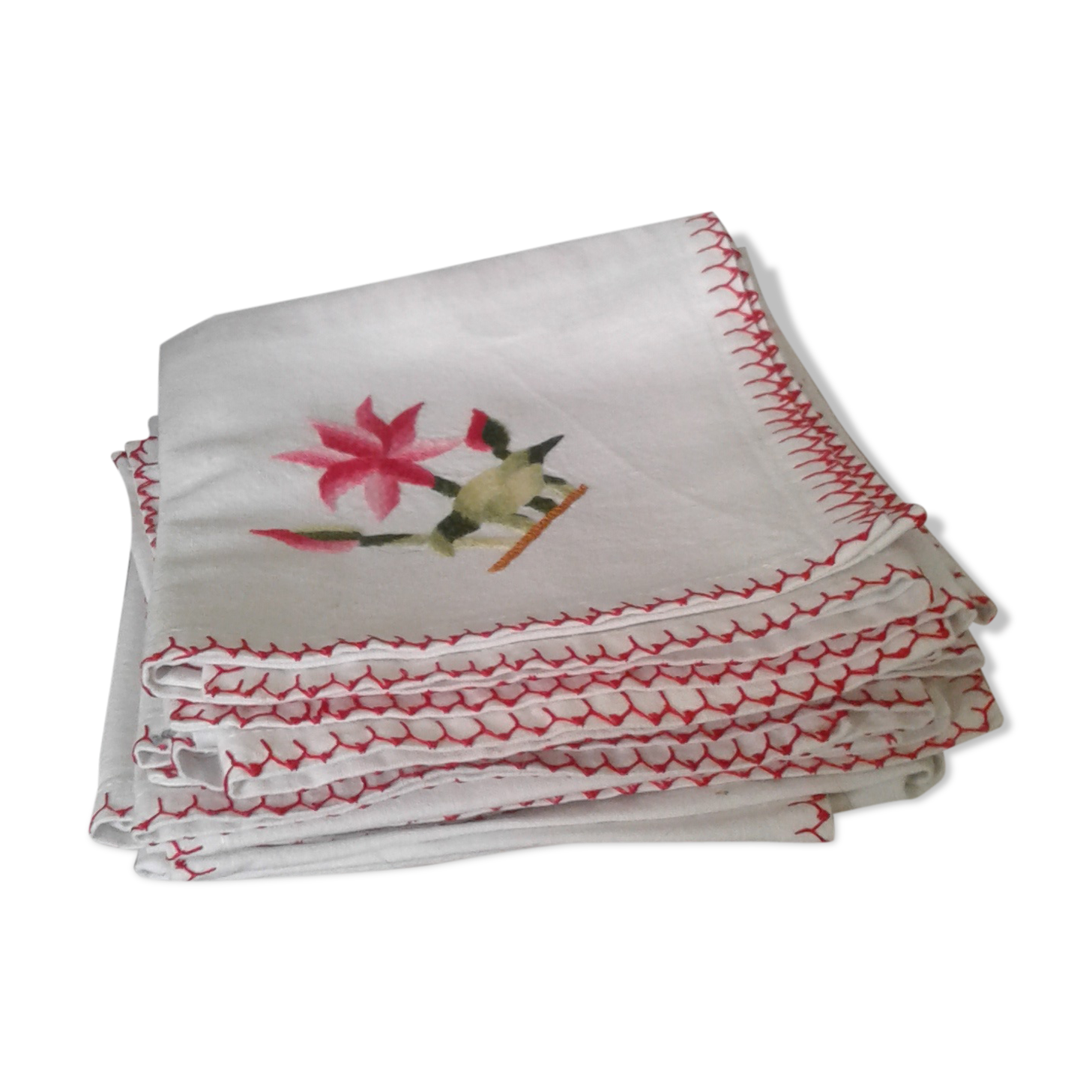 Lot of eight embroidered towels
