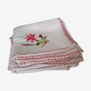 Lot of eight embroidered towels