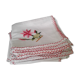Lot de huit serviettes brodées