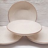 Set 4 plates speckled stoneware