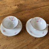 Lot 2 tasses à café et soucoupes - Zeh Scherzer - vintages, anciennes