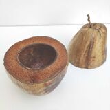 Vintage coconut ice bucket
