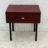 Vintage bedside table wood and metal from the 70s