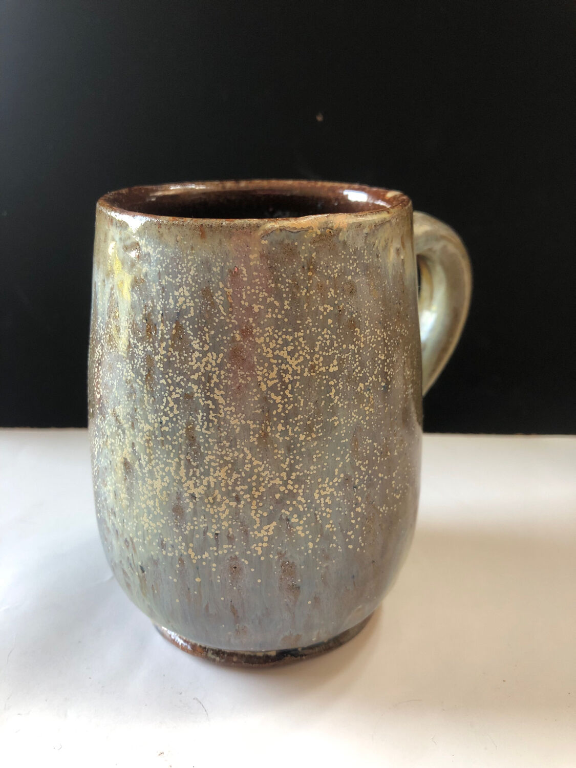 Salted stoneware cup by Marcel Aubry