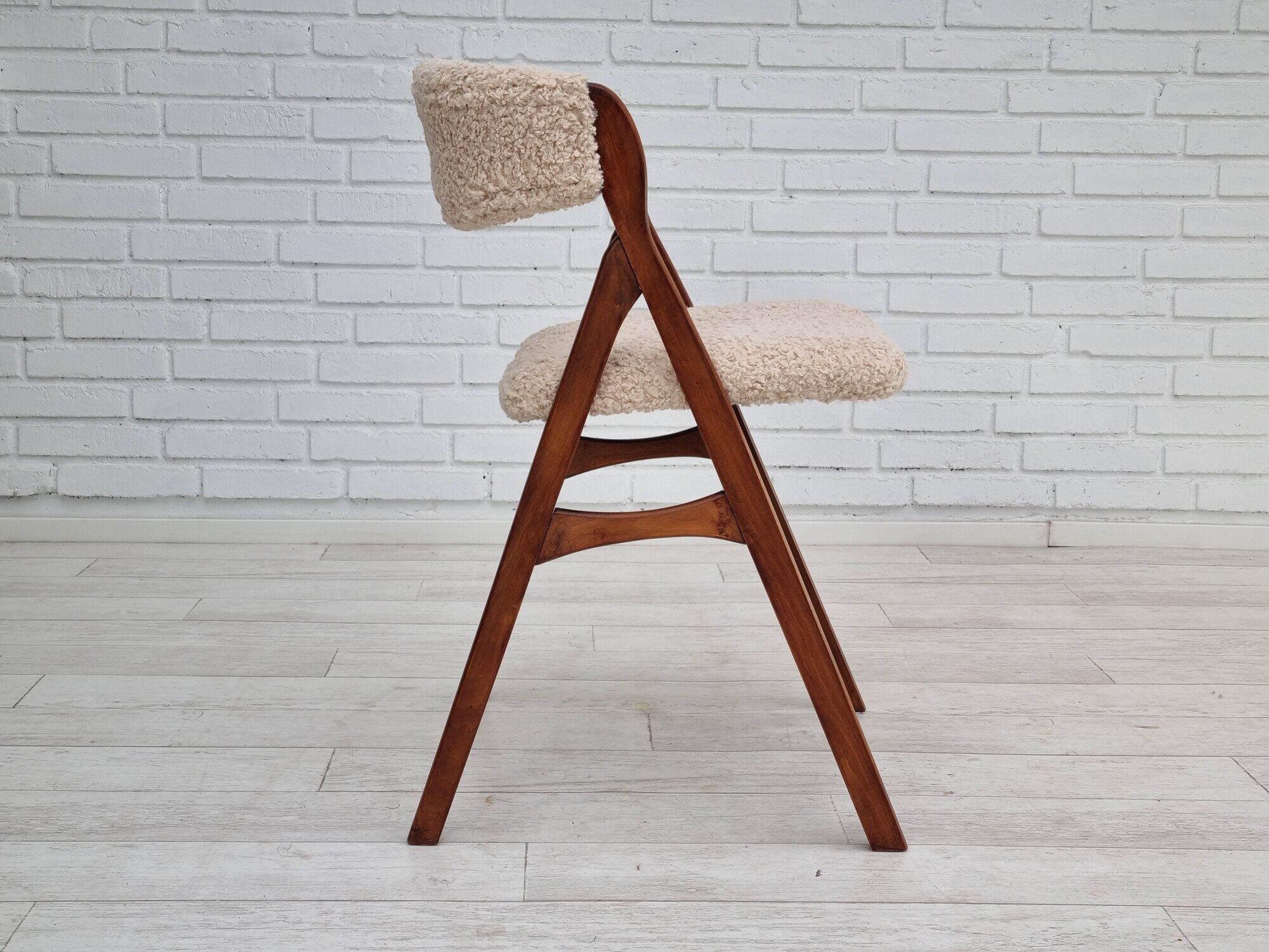 60s, Danish design by Henning Kjærnulf, reupholstered chair, model 71