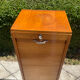 Meuble à rideau vintage en bois années 60-70