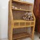 Secretary desk in vintage buri rattan